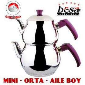 Besa Paslanmaz Çelik Orta Boy Çaydanlık