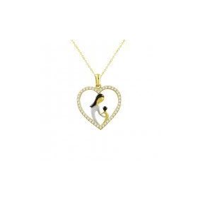 Besay Gold 14 Ayar Altın Anne Bebek Kolyesi