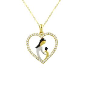 Besay Gold 14 Ayar Altın Anne Bebek Kolyesi