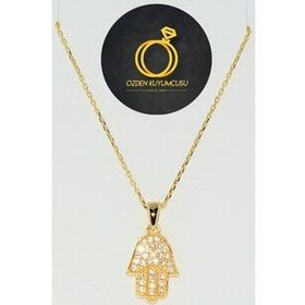 Besay Gold 14 Ayar Altın Fatma Eli Kolye