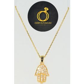 Besay Gold 14 Ayar Altın Fatma Eli Kolye