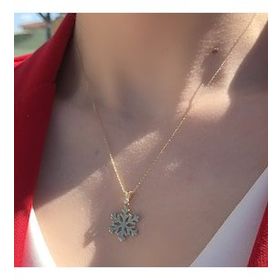 Besay Gold 14 Ayar Altın Kolye Kartanesi
