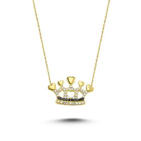 Besay Gold 14 Ayar Altın Taç Kolye