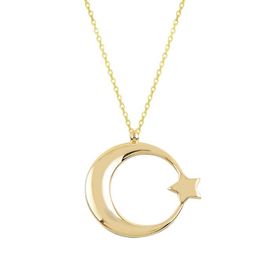 Besay Gold 14 Ayar Ayyıldız Altın Kolye