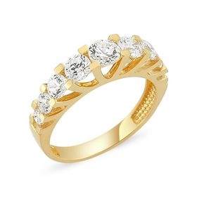Besay Gold 14 Ayar Beştaş Altın Yüzük