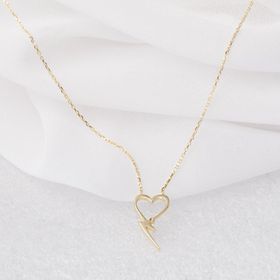 Besay Gold 14 Ayar Kalp Atışı Altın Kolye