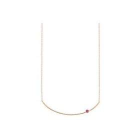 Besay Gold 14 Ayar Kırmızı Taşlı Altın Kolye