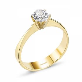 Besay Gold 14 Ayar Tek Taş Altın Yüzük