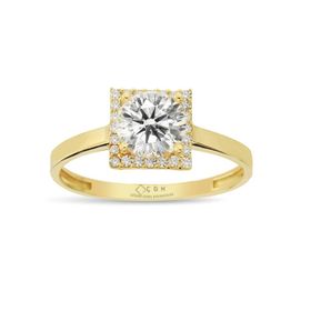 Besay Gold 14 Ayar Tek Taş Altın Yüzük
