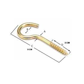 Beşel 23x150 mm Piton Açık Kancalı Vida