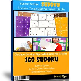 Beşinci Seviye Sudoku Kitabı Spiralli 160 Seçilmiş Sudoku Enine Boyuna Eğitim