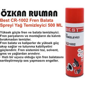Best CR 1002 Fren Balata 500 ml Spreyi Yağ Temizleyici