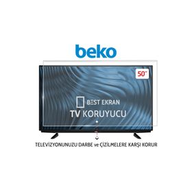 Best Ekran Grundig 50 İnç 126 cm Tak Çıkar Şeffaf Askı İpli Tv Ekran Koruyucu