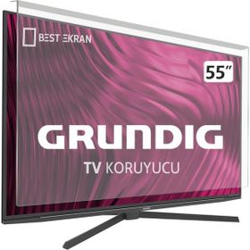 Best Ekran Grundig 55 Ggu 8965 B 55 İnç 139 Tak Çıkar Şeffaf Askı İpli Ekran Koruyucu