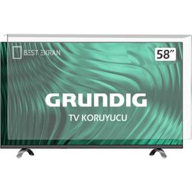 Best Ekran Grundig 58 İnç 147 Ekran Tak Çıkar Şeffaf Askı İpli Tv Ekran Koruyucu Paneli