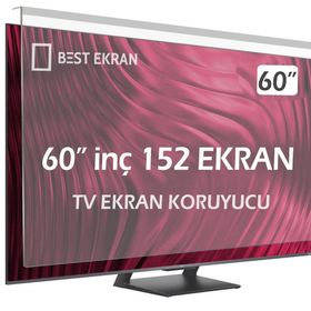 Best Ekran Grundig 60 İnç 152 Ekran Tv Tak Çıkar Şeffaf Askı İpli Ekran Koruyucu
