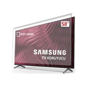 Best Ekran Samsung 58 İnç 146 Ekran Tak Çıkar Şeffaf Askı İpli Tv Ekran Koruyucu