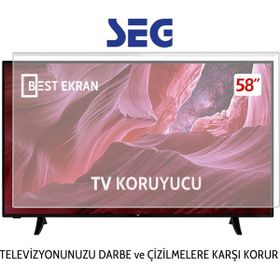 Best Ekran Samsung 58 İnç 147 Ekran Tak Çıkar Şeffaf Askı İpli Tv Ekran Koruyucu