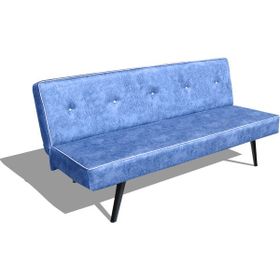 Best Yataklı Çelik İskelet Sünger Mavi Kanepe