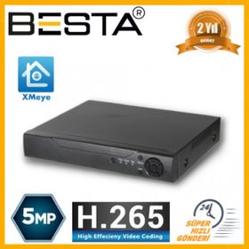 Besta BS-804HD 4 Kanal Ahd 5MP H265 Dvr Kayıt Cihazı