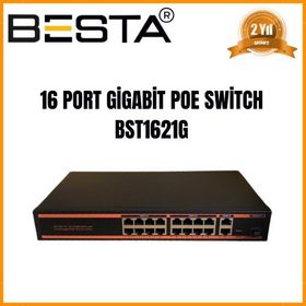 Besta BST1621G 16 Port Gigabit 10/100/1000 Mbps Poe Switch