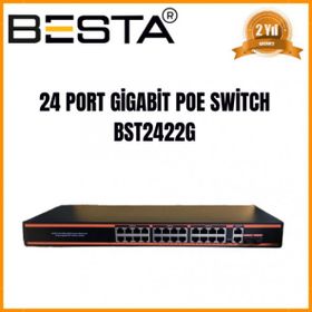 Besta BST2422G 24 Port Gigabit 10/100/1000 Mbps Poe Switch