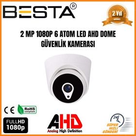 Besta KD-1226 2 MP 1080P 6 Atom Led AHD Dome Güvenlik Kamerası