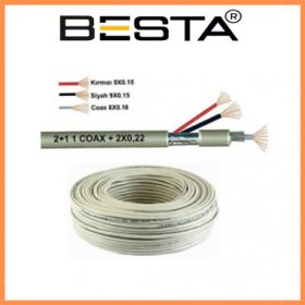 Besta KD-1381 100 mt 2+1 0.22 CCTV Kamera Kablosu