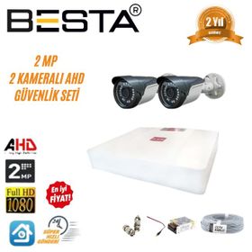 Besta KD-1552 2 MP AHD 1080P Gece Görüşlü 2 Kameralı Güvenlik Sistemi