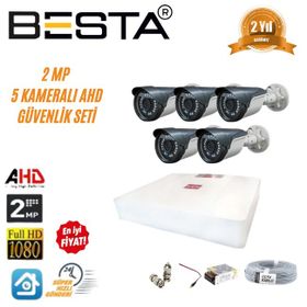 Besta KD-1555 2 MP AHD 1080P Gece Görüşlü 5 Kameralı Güvenlik Sistemi