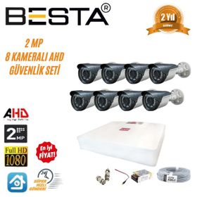 Besta KD-1558 2 MP AHD 1080P Gece Görüşlü 8 Kameralı Güvenlik Sistemi