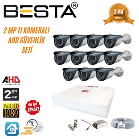 Besta KD-1561 2 MP AHD 1080P Gece Görüşlü 11 Kameralı Güvenlik Sistemi