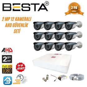 Besta KD-1562 2 MP AHD 1080P Gece Görüşlü 12 Kameralı Güvenlik Sistemi