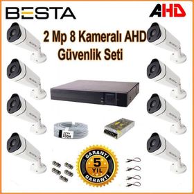 Besta KD-1818 2 MP AHD 1080P Gece Görüşlü 8 Kameralı Güvenlik Sistemi