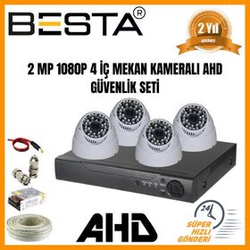 Besta KD-1825 2 MP AHD 1080P Gece Görüşlü 4 Kameralı Dome Güvenlik Sistemi