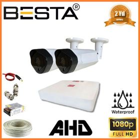 Besta KD-1952 2 MP 1080P 2 Dış Mekan Kameralı AHD Güvenlik Seti