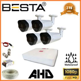 Besta KD-1954 2 MP 1080P 4 Dış Mekan Kameralı AHD Güvenlik Seti