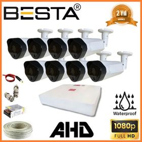 Besta KD-1958 2 MP 1080P 8 Dış Mekan Kameralı AHD Güvenlik Seti