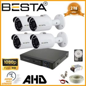 Besta KD-2104 2MP Ahd 1080P 4 Kameralı Güvenlik Seti