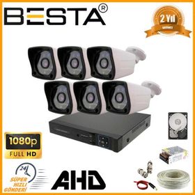 Besta KD-2126 2MP Ahd 1080P 6 Kameralı Güvenlik Seti