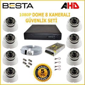 Besta KD-2320 1TB HDD 2MP AHD 1080P Gece Görüşlü 8 Kameralı Dome Güvenlik Sistemi