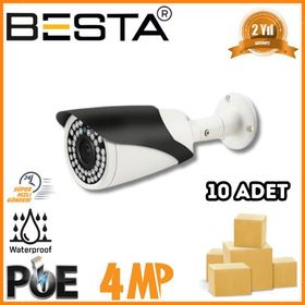 Besta KD-4819 4 MP 42 Led Ip Poe Bullet 10 Adet Koli Güvenlik Kamerası