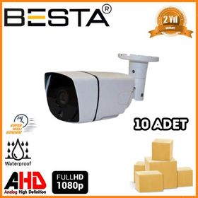 Besta KD-9765 2 MP 1080P 36 Led Bullet AHD 10 Adet Koli Güvenlik Kamerası