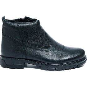 Bestello 011-2052-24K Siyah Bağcıksız Kauçuk Düz Erkek Bot