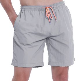 Bestgift Açık Gri Hızlı Kuruyan Spor Erkek Yazlık Şort