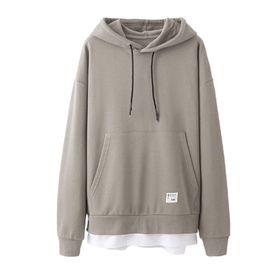 Bestgift B081CR8Q5M Kayısı Erkek Kapüşonlu Sweatshirt