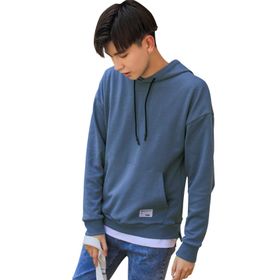 Bestgift B081CR8Q5M Mavi Göl Erkek Kapüşonlu Sweatshirt