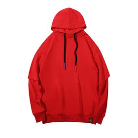 Bestgift B081CSJ2CM Kırmızı Erkek Kapüşonlu Sweatshirt