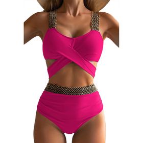 Bestgift Backless Gül Kadın Bikini