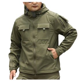 Bestgift Coldproof Ordu Yeşili Kapşonlu Erkek Ceket